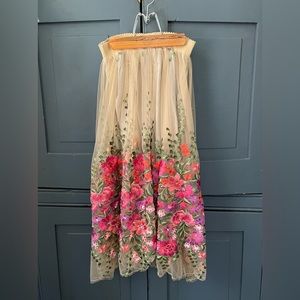 Aratta mesh embroidered skirt with lining